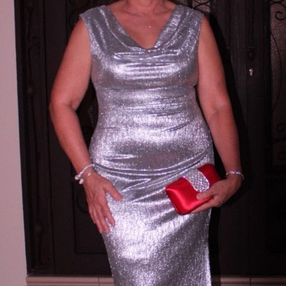 Silver Evening Dress